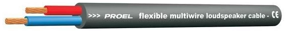 כבל רמקול לפי מטר Proel HPC610BK 2xAWG16 1 כבל רמקול לפי מטר Proel HPC610BK 2xAWG16