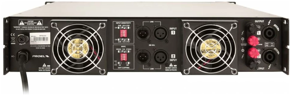 מגבר הספק Proel HPX6000 — 2x3000W ב-2 אוהם, Class H 3 מגבר הספק Proel HPX6000 — 2x3000W ב-2 אוהם, Class H