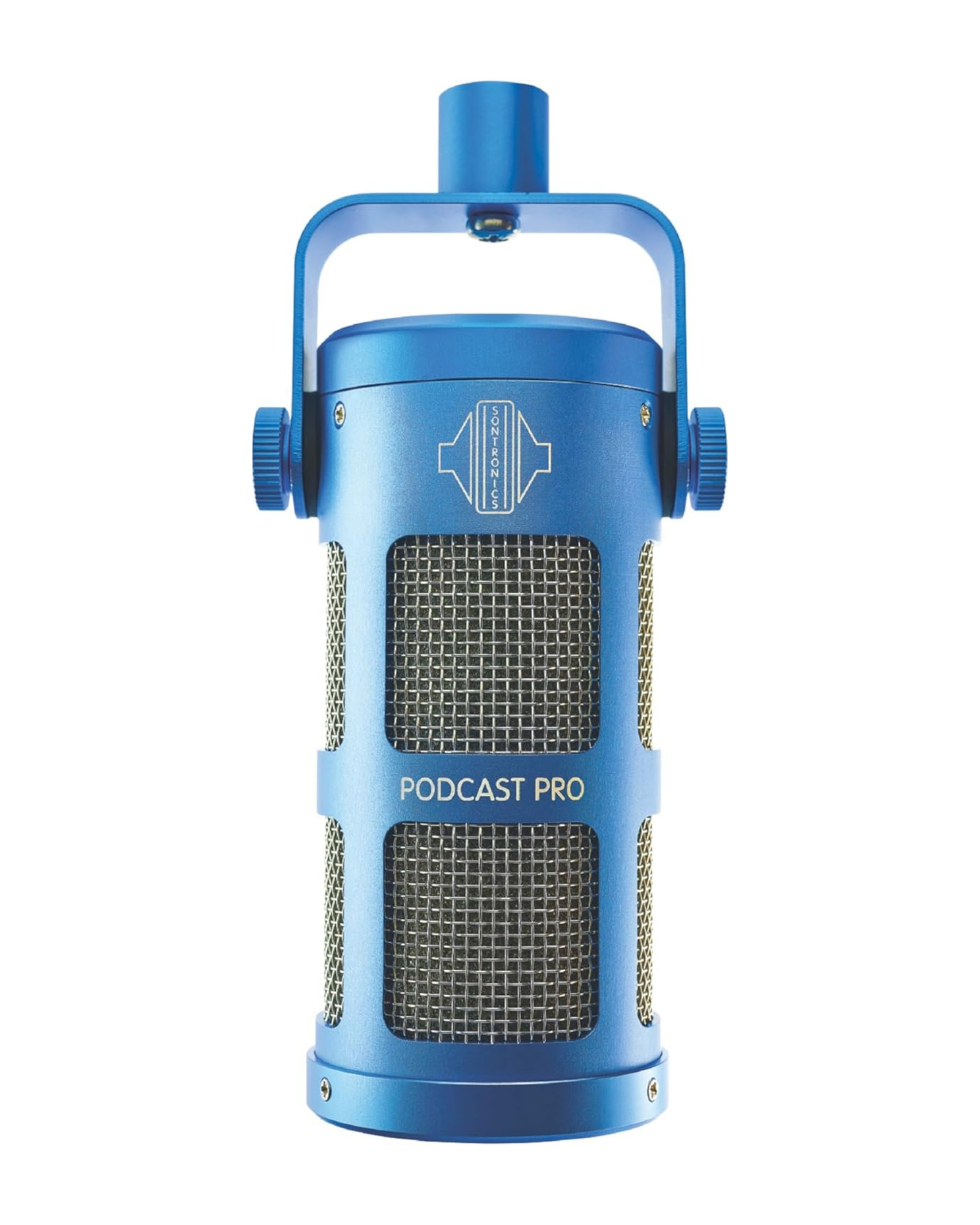 מיקרופון דינמי לפודקאסט וסטרימינג Sontronics Podcast Pro כחול – סופרקרדיואיד עם פילטר פופ מובנה 1 מיקרופון פודקאסט Sontronics Podcast Pro כחול