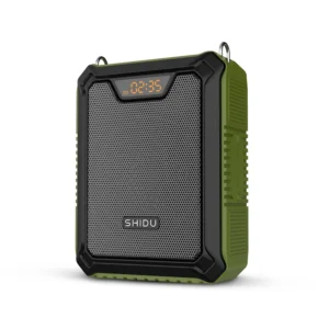 סט מגבר קול נייד 25W למורים ולמדריכים SHIDU M900 – מיקרופון ראש אלחוטי 2.4G בתדר המאושר בישראל + מיקרופון קווי, עמיד מים IPX6