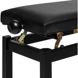 כיסא פסנתר Stagg PB36 — שחור מט, מושב דמוי עור