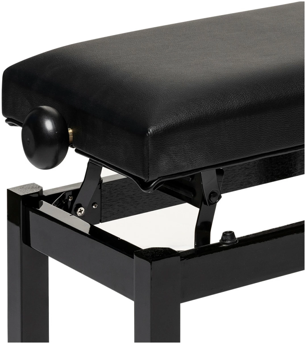 כיסא פסנתר Stagg PB36 — שחור מבריק, מושב דמוי עור 2 כיסא פסנתר Stagg PB36 — שחור מבריק, מושב דמוי עור — תמונה 2