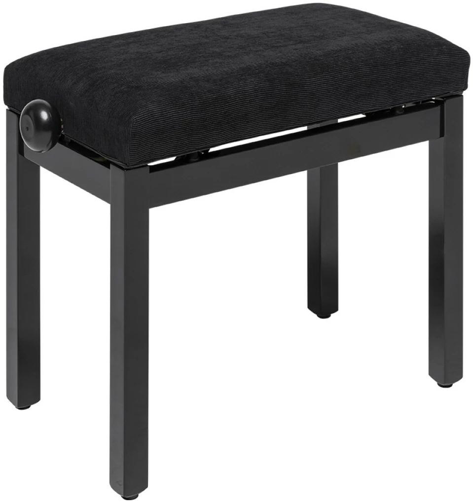 כיסא פסנתר Stagg PB36 — שחור מבריק, מושב קטיפה 1 STAG PB36 BKP VBK 25611 1 30150.webp