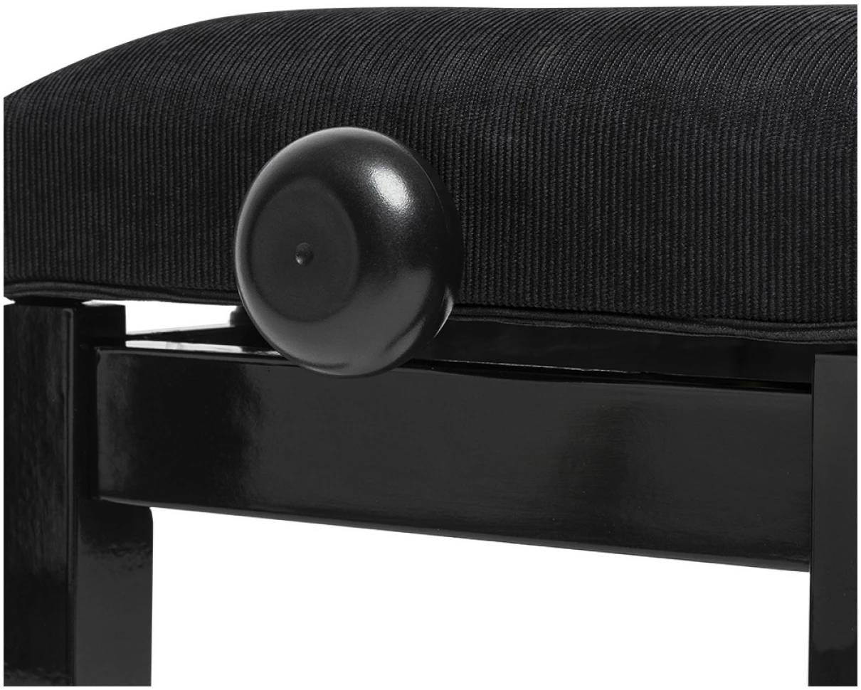 כיסא פסנתר Stagg PB36 — שחור מבריק, מושב קטיפה 2 כיסא פסנתר Stagg PB36 — שחור מבריק, מושב קטיפה — תמונה 2