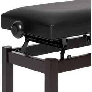 כיסא פסנתר Stagg PB36 — רוזווד מט, מושב דמוי עור
