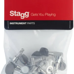 סט מפתחות כיוון 3X3 כרום עם כפתור שחור Stagg SP-MHWS-CHBB