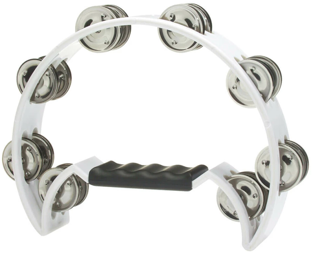 טמבורין חצי ירח Stagg TAB-2 WH — לבן, 16 צלצלים 1 טמבורין חצי ירח Stagg TAB-2 WH — לבן, 16 צלצלים