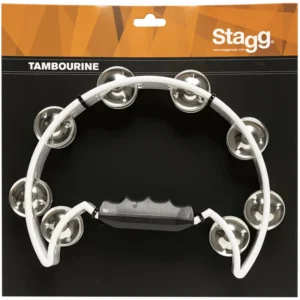 טמבורין חצי ירח Stagg TAB-2 WH — לבן, 16 צלצלים