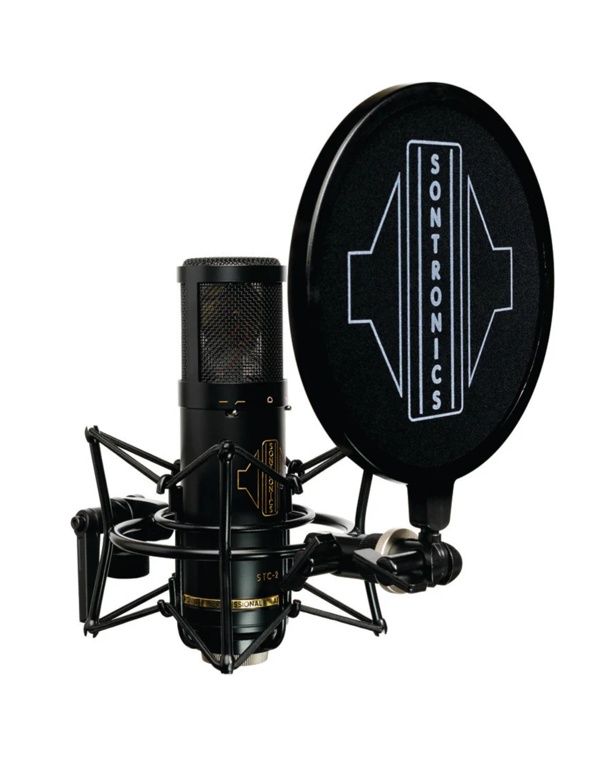 ערכת מיקרופון קונדנסר אולפני Sontronics STC-2 Pack שחור – שוקמאונט, פופ פילטר וכבל XLR 1 ערכת מיקרופון קונדנסר Sontronics STC-2 Pack שחור