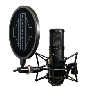 ערכת מיקרופון קונדנסר אולפני Sontronics STC-2 Pack שחור – שוקמאונט, פופ פילטר וכבל XLR