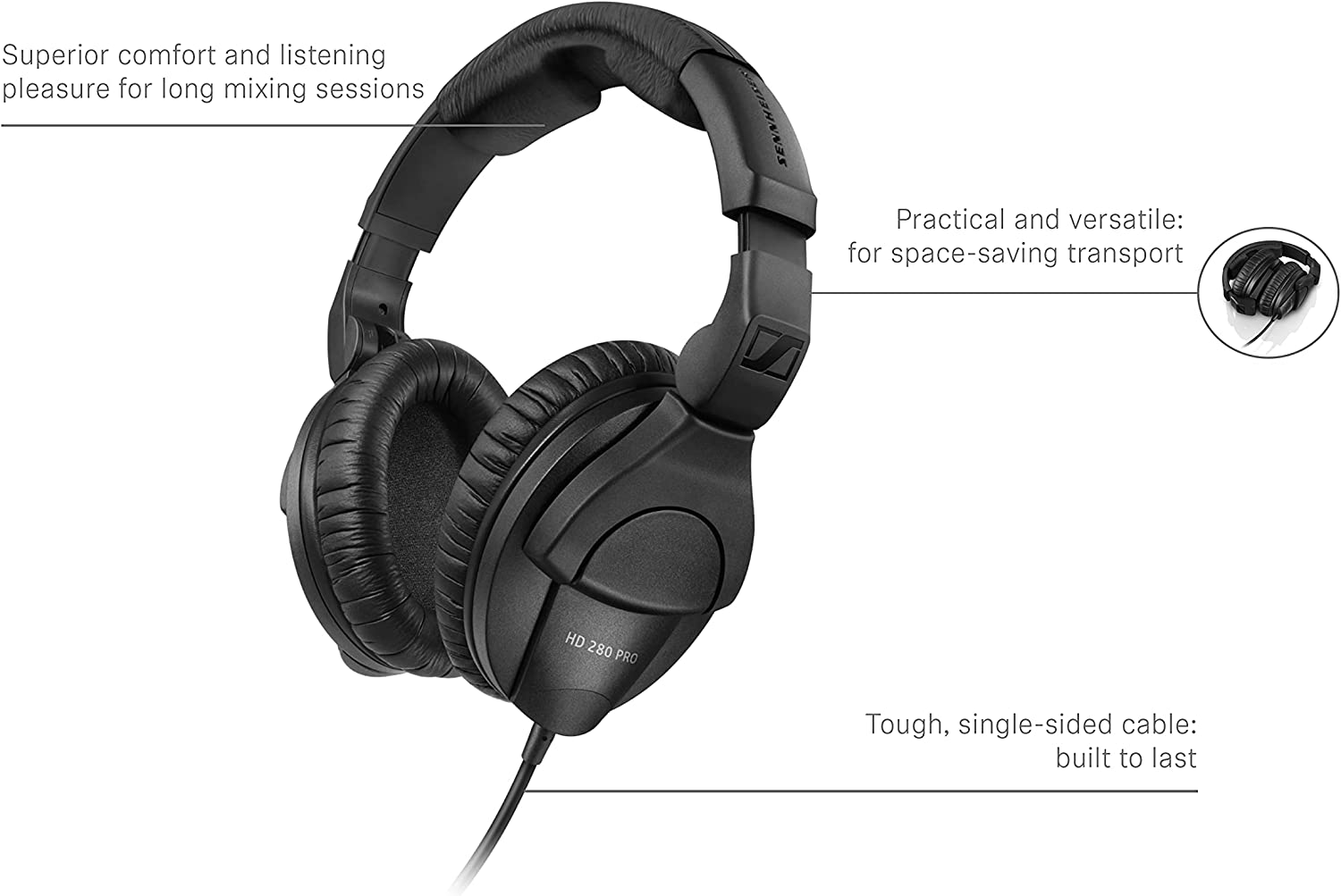 אוזניות אולפן Sennheiser HD 280 Pro 3 אוזניות אולפן Sennheiser HD 280 Pro