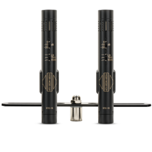 זוג מיקרופוני קונדנסר מותאמים לסטריאו Sontronics STC-1S SET שחור – כולל בר סטריאו, קליפסים וקייס