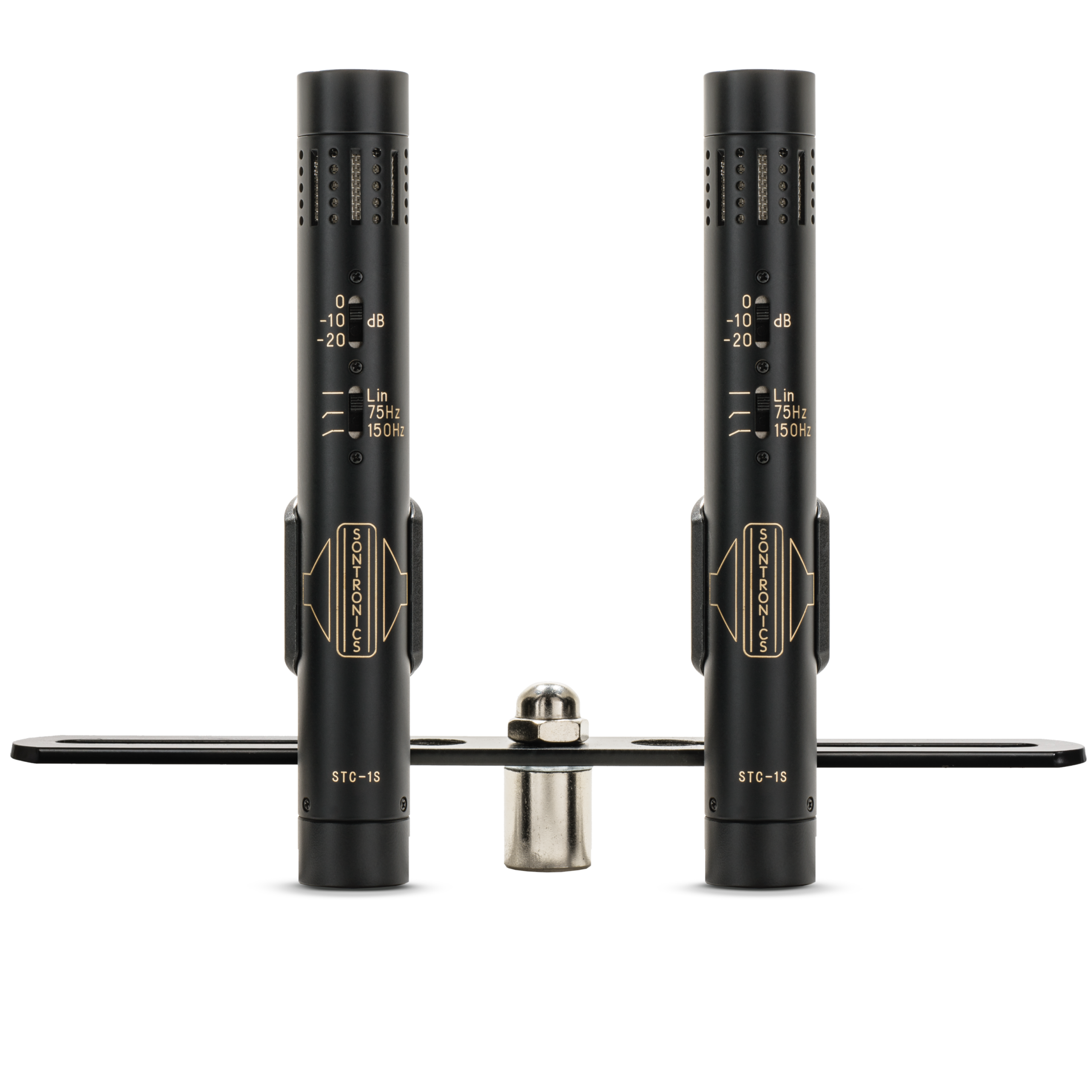 זוג מיקרופוני קונדנסר מותאמים לסטריאו Sontronics STC-1S SET שחור – כולל בר סטריאו, קליפסים וקייס 1 זוג מיקרופונים לסטריאו Sontronics STC-1S SET שחור