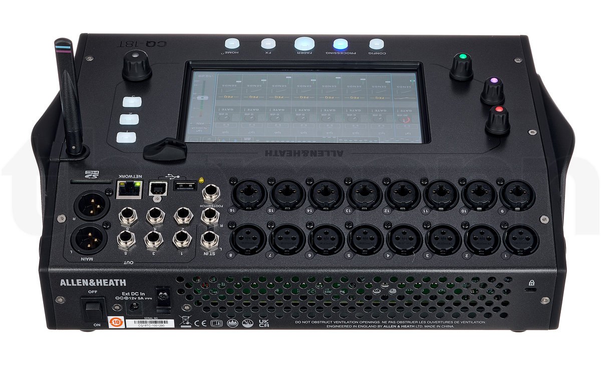 מיקסר דיגיטלי Allen & Heath CQ18T – 18 ערוצים, מסך 7 אינץ׳ ו-96kHz 4 מיקסר דיגיטלי Allen & Heath CQ18T – 18 ערוצים, מסך 7 אינץ׳ ו-96kHz – תמונה 4