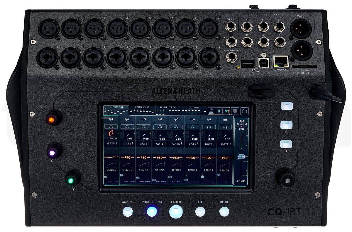 מיקסר דיגיטלי Allen & Heath CQ18T – 18 ערוצים, מסך 7 אינץ׳ ו-96kHz 5 מיקסר דיגיטלי Allen & Heath CQ18T – 18 ערוצים, מסך 7 אינץ׳ ו-96kHz – תמונה 5