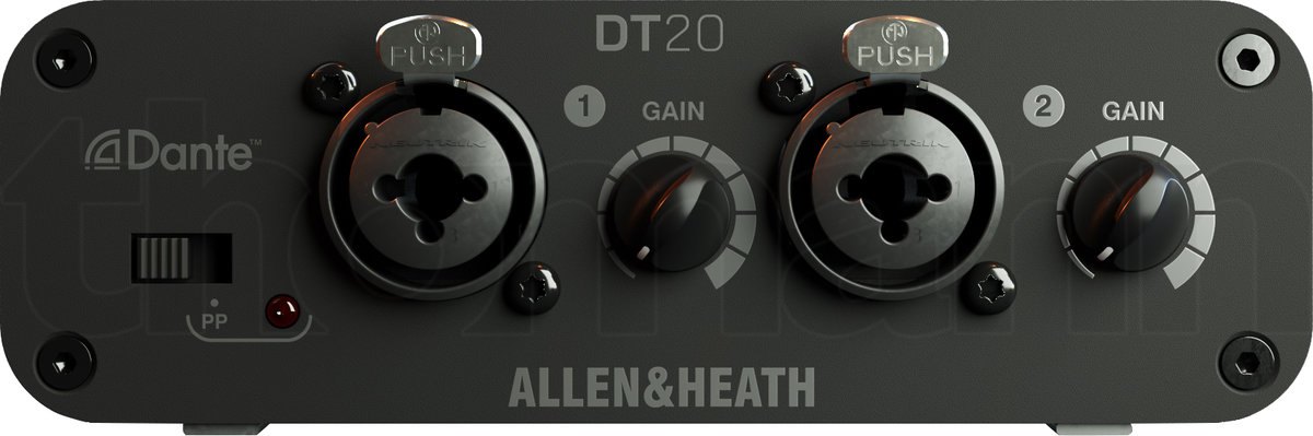 ממשק Dante Allen & Heath DT20 – 2 כניסות Mic/Line לרשת Dante, PoE ו-AES67 2 ממשק Dante Allen & Heath DT20 – 2 כניסות Mic/Line לרשת Dante, PoE ו-AES67 – תמונה 2