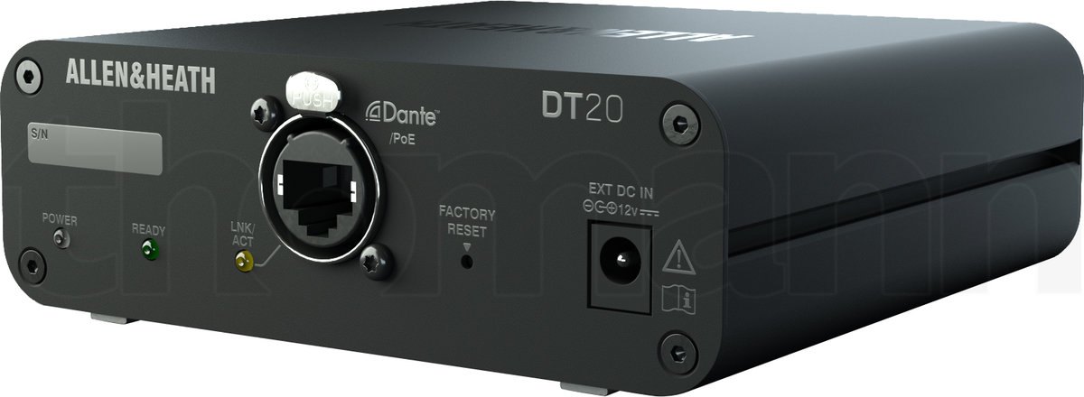 ממשק Dante Allen & Heath DT20 – 2 כניסות Mic/Line לרשת Dante, PoE ו-AES67 5 ממשק Dante Allen & Heath DT20 – 2 כניסות Mic/Line לרשת Dante, PoE ו-AES67 – תמונה 5