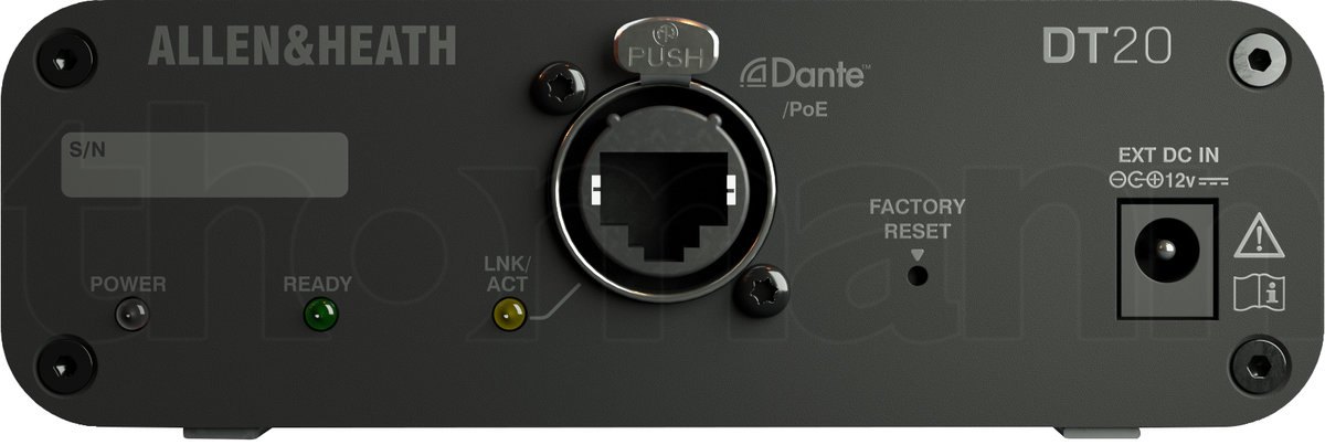 ממשק Dante Allen & Heath DT20 – 2 כניסות Mic/Line לרשת Dante, PoE ו-AES67 6 ממשק Dante Allen & Heath DT20 – 2 כניסות Mic/Line לרשת Dante, PoE ו-AES67 – תמונה 6