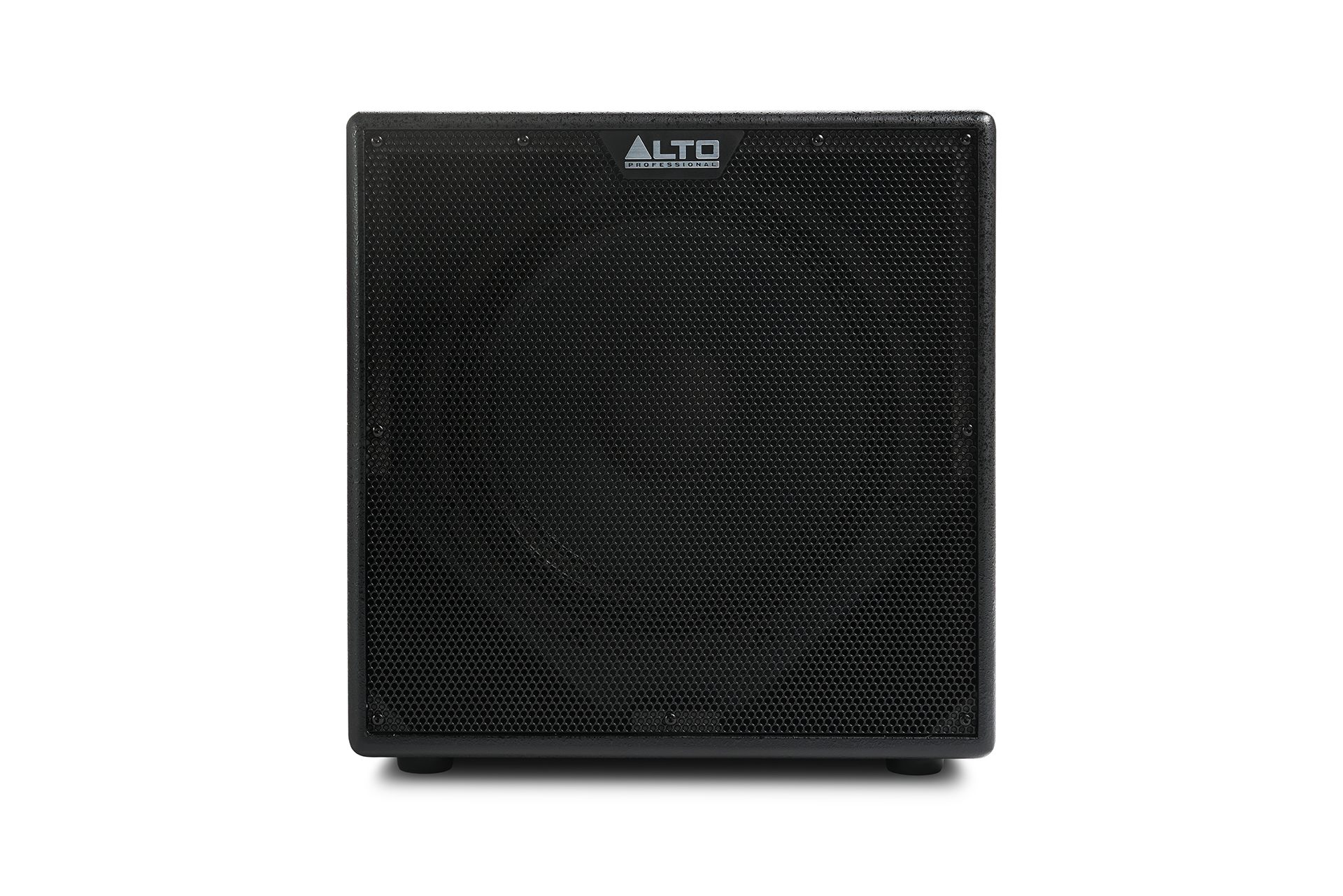 סאב וופר מוגבר Alto Professional TX12S – 12 אינץ׳, 900W ו־126dB 2 חזית סאב וופר מוגבר Alto TX12S עם דרייבר 12 אינץ׳ מאחורי גריל מתכת ולוגו Alto Professional