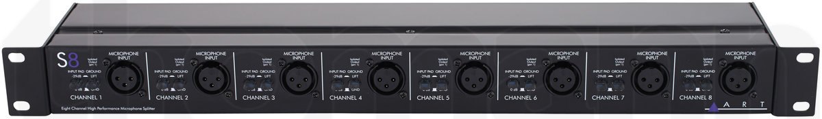 מפצל מיקרופונים ART S8 – שמונה ערוצים עם יציאות מבודדות 2 מפצל מיקרופונים ART S8 – שמונה ערוצים עם יציאות מבודדות – תמונה 2