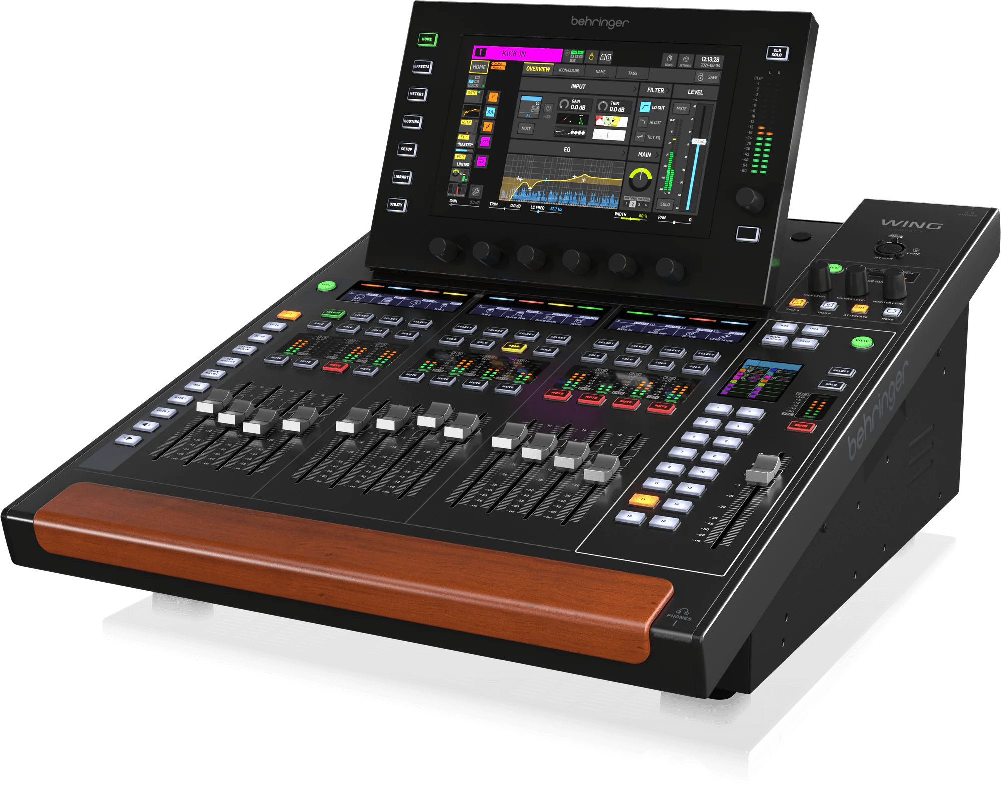 מיקסר דיגיטלי Behringer WING Compact – 48 ערוצי סטריאו 3 מבט מצד ימין על Behringer WING Compact