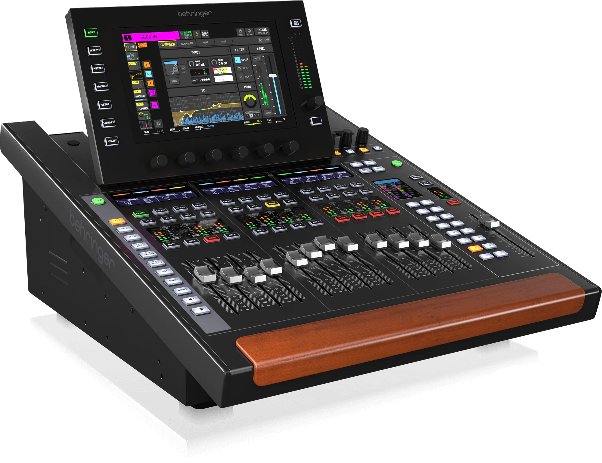 מיקסר דיגיטלי Behringer WING Compact – 48 ערוצי סטריאו 4 מבט מצד שמאל על Behringer WING Compact