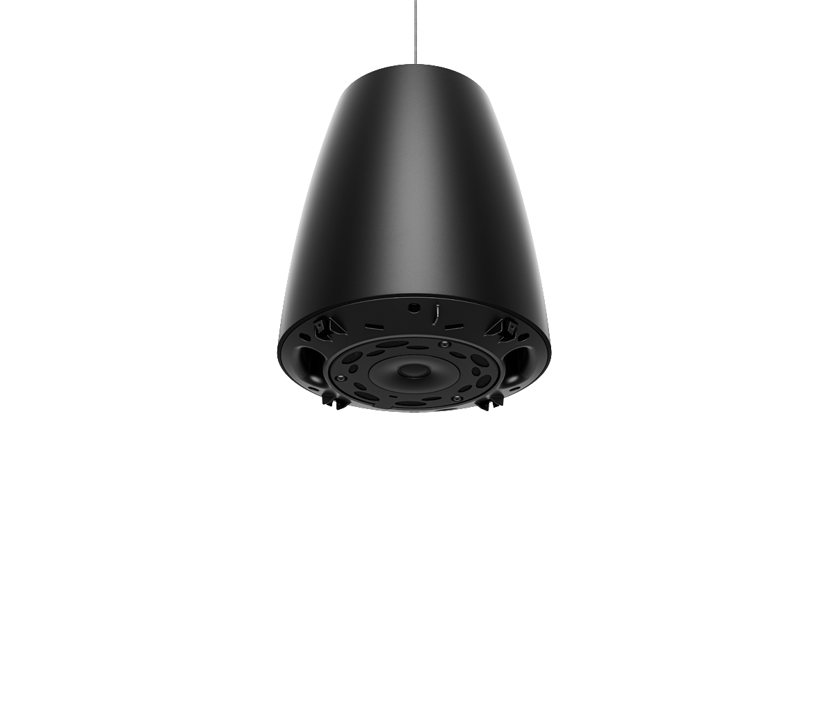 זוג רמקולי תלייה Bose Professional DesignMax DM3P שחור 4 רמקול תלייה Bose DesignMax DM3P שחור כשהגריל הקדמי מוסר