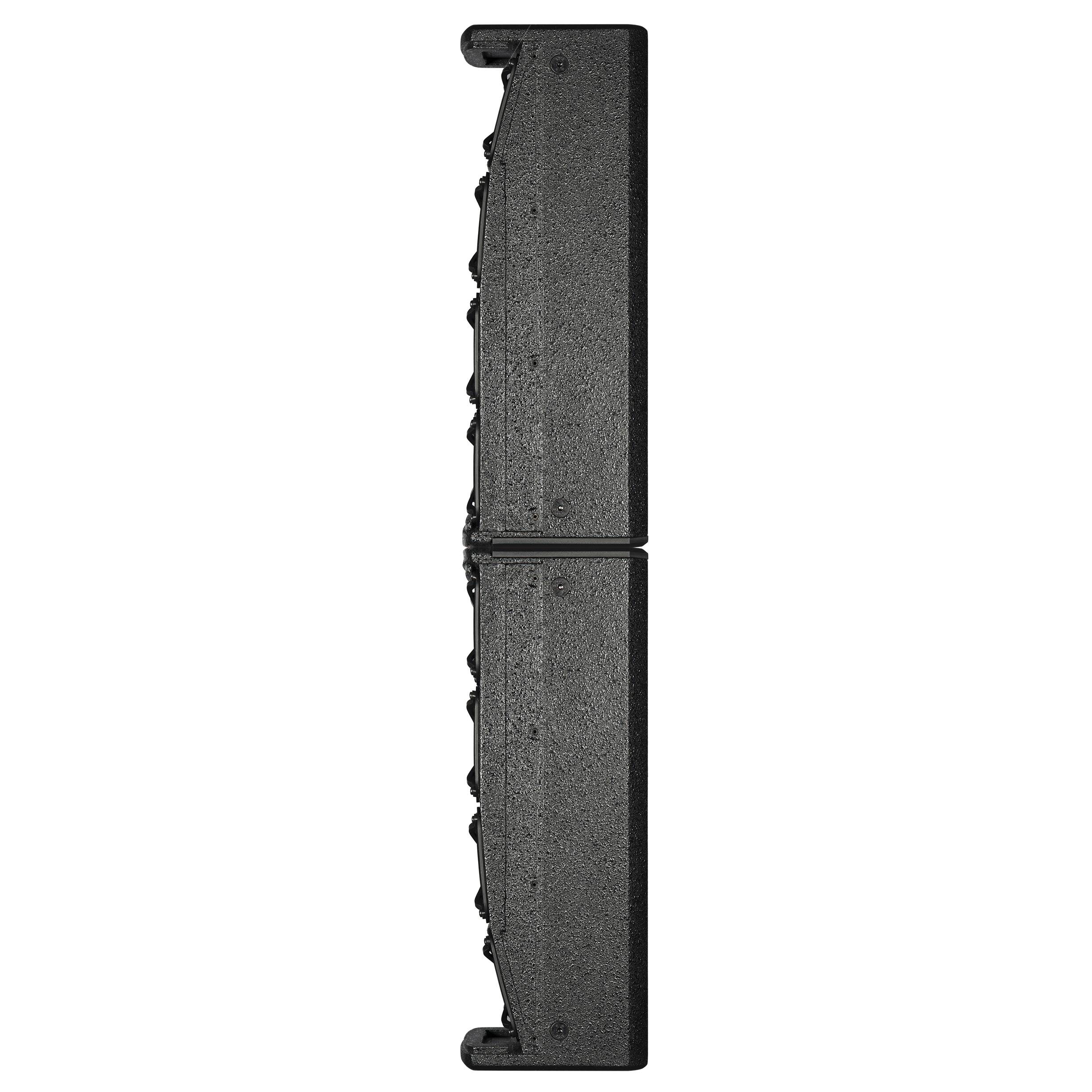 dB Technologies ES1203 – מערכת PA עמודית סטריאו 2400W עם מיקסר 7 מבנה הטופים והדרייברים של dB Technologies ES1203 במבט צד ללא גריל