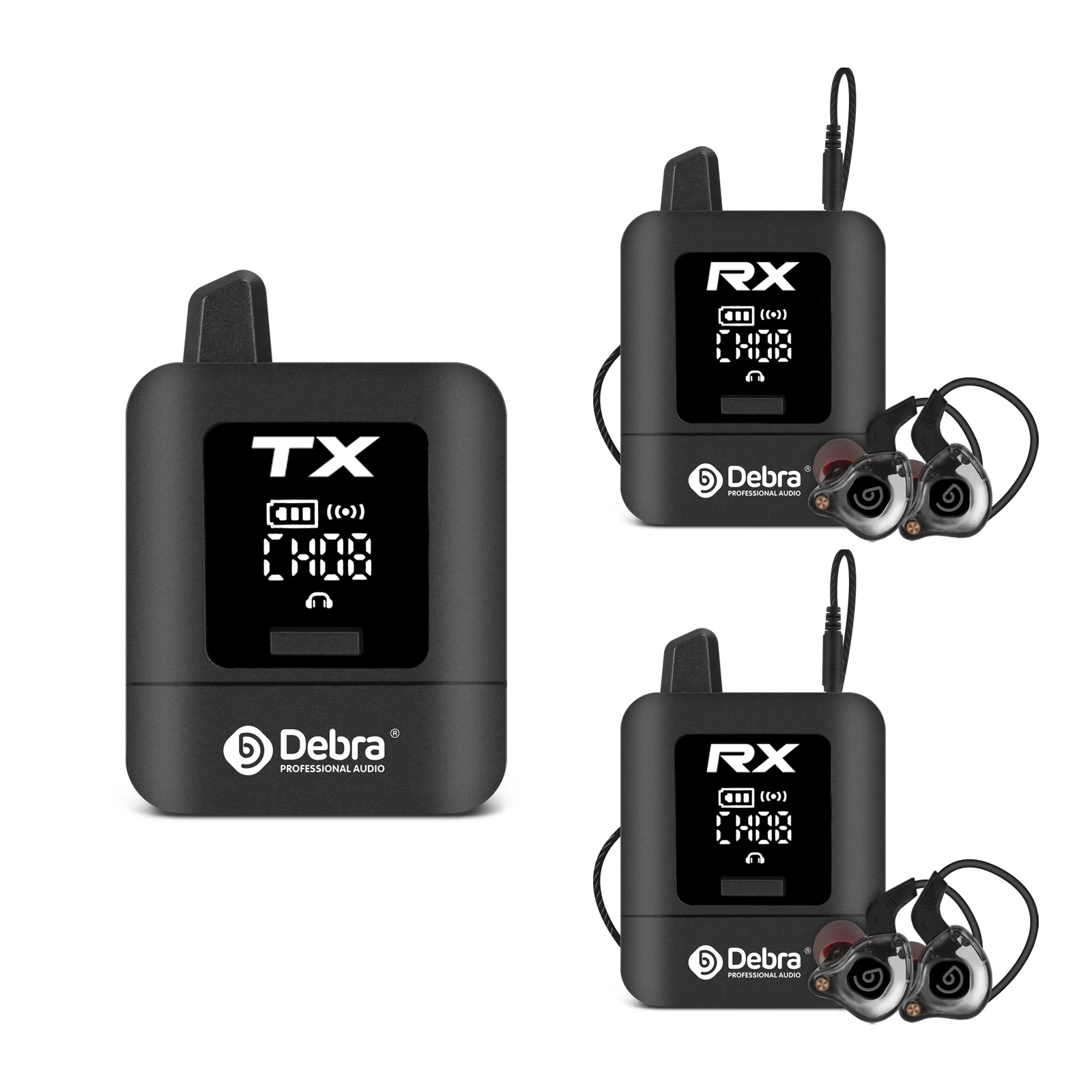 מערכת מוניטור In-Ear אלחוטית Debra ST-MINI — 2.4GHz, משדר + מקלט 3 debra st mini 03