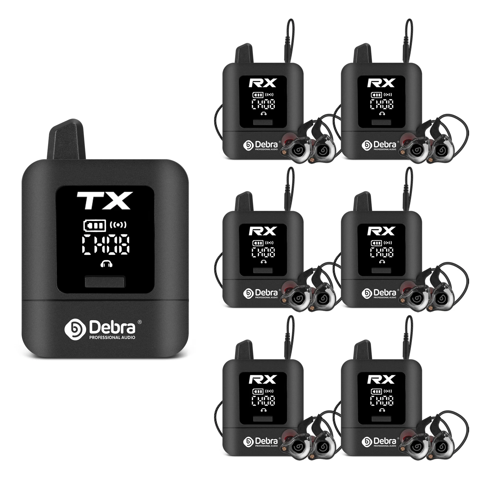 מערכת מוניטור In-Ear אלחוטית Debra ST-MINI — 2.4GHz, משדר + מקלט 5 debra st mini 05