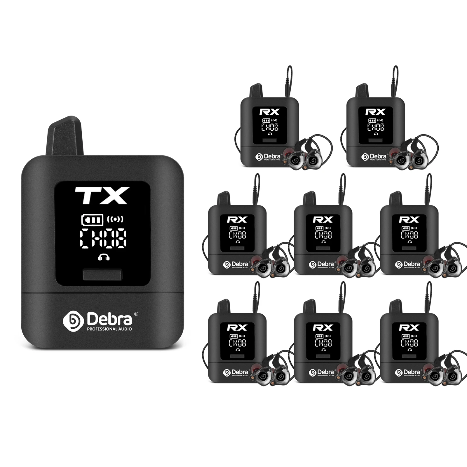 מערכת מוניטור In-Ear אלחוטית Debra ST-MINI — 2.4GHz, משדר + מקלט 6 debra st mini 06