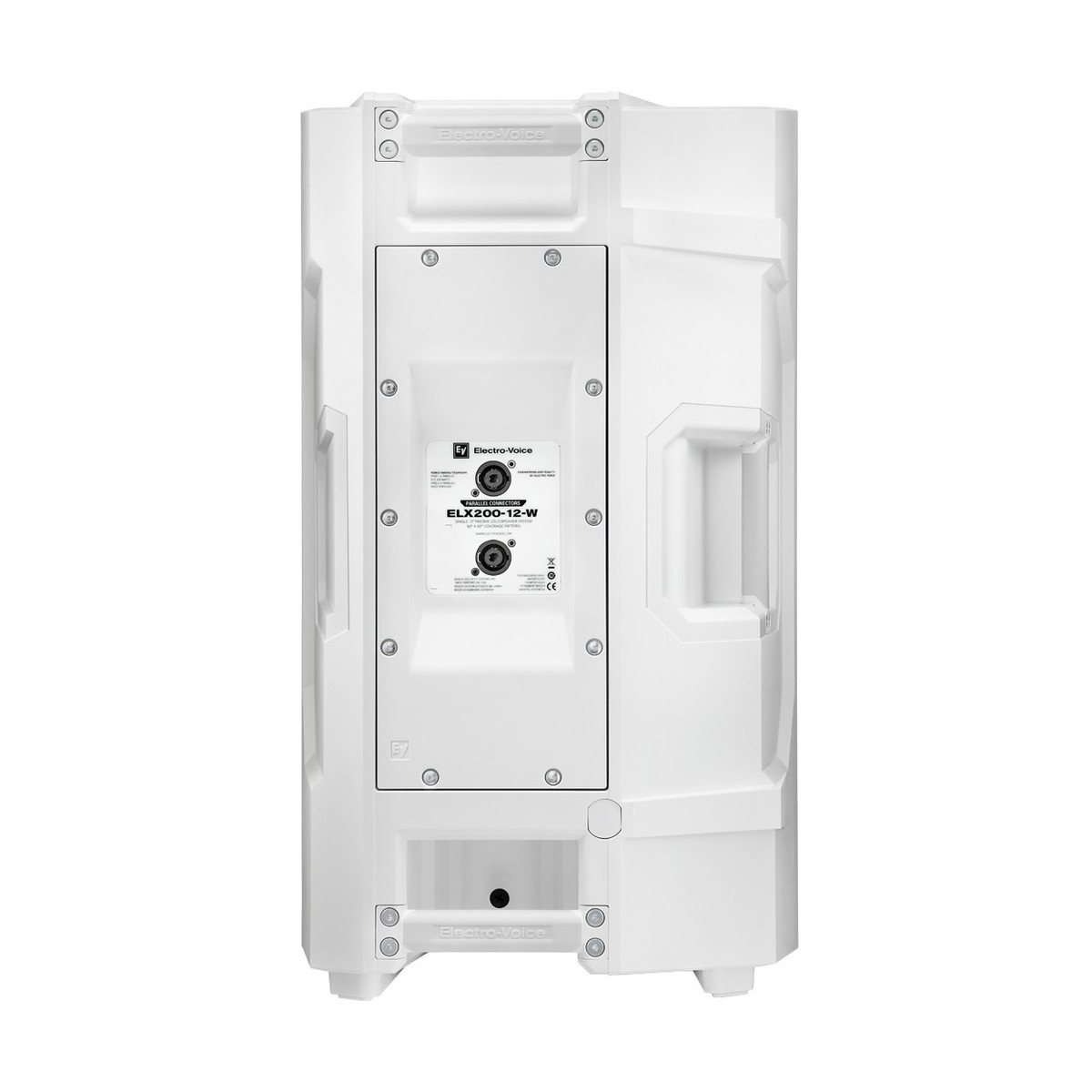 רמקול פסיבי לבן Electro-Voice ELX200-12-W – 12 אינץ׳, 300W RMS 2 גב רמקול פסיבי Electro-Voice ELX200-12-W עם שני חיבורי NL4