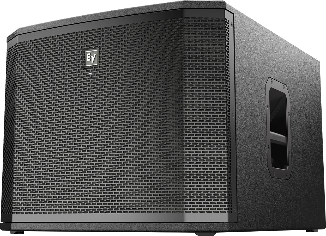 סאב וופר מוגבר Electro-Voice ETX-15SP – 15 אינץ׳, 1800W 1 סאב וופר מוגבר Electro-Voice ETX-15SP במבט קדמי שמאלי
