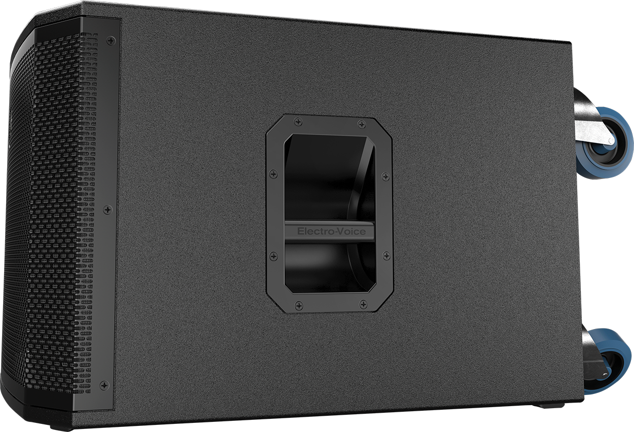 סאב וופר מוגבר Electro-Voice ETX-15SP – 15 אינץ׳, 1800W 4 סאב וופר מוגבר Electro-Voice ETX-15SP במבט צד קדמי