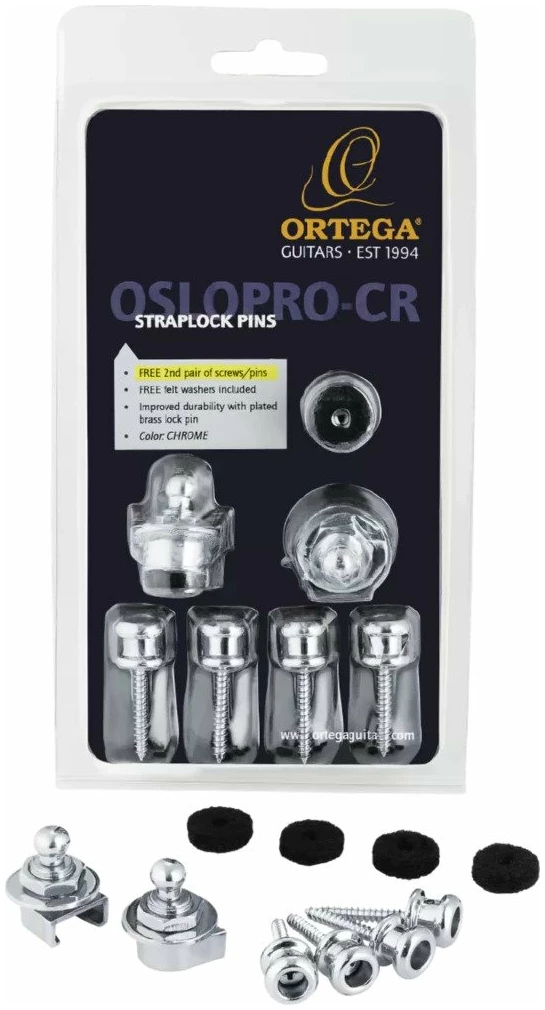 מערכת נועלים לרצועה בגימור כרום Ortega OSLOPRO-CR 1 מערכת נועלים לרצועה בגימור כרום Ortega OSLOPRO-CR