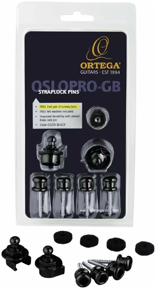 מערכת נועלים לרצועת גיטרה Ortega OSLOPRO-GB 1 מערכת נועלים לרצועת גיטרה Ortega OSLOPRO-GB