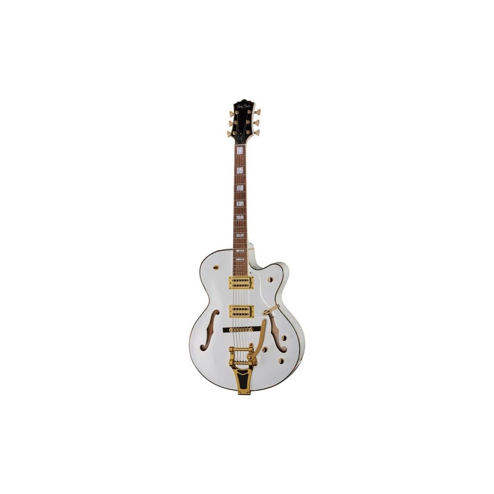 גיטרה חשמלית Harley Benton BigTone Trem White – חצי אקוסטית, טרמולו Bigsby, HH 1 גיטרה חשמלית Harley Benton BigTone Trem White – חצי אקוסטית, טרמולו Bigsby, HH