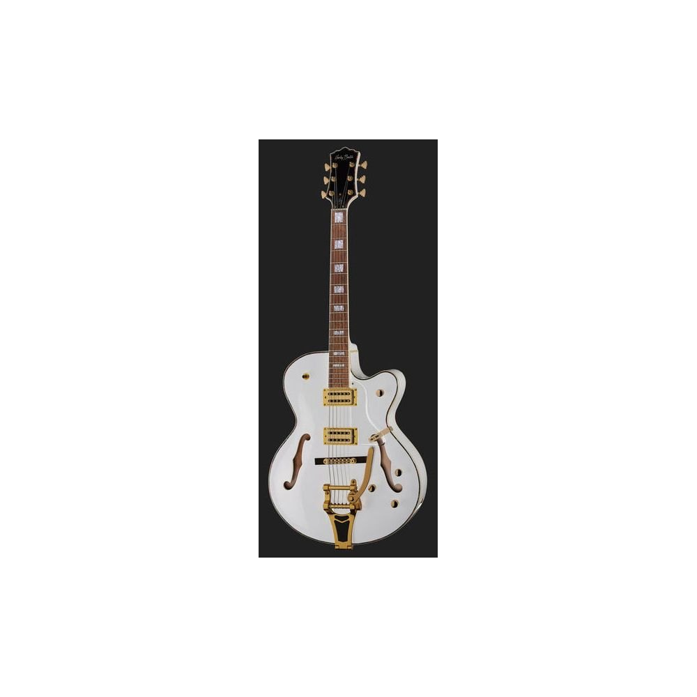 גיטרה חשמלית Harley Benton BigTone Trem White – חצי אקוסטית, טרמולו Bigsby, HH 2 גיטרה חשמלית Harley Benton BigTone Trem White – חצי אקוסטית, טרמולו Bigsby, HH – תמונה 2