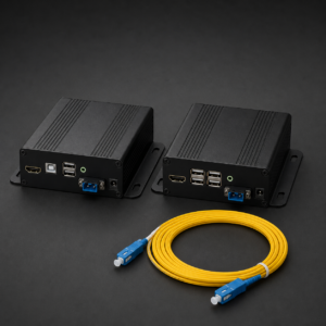 מרחיק HDMI 4K60 KVM על סיב אופטי עד 20 ק״מ