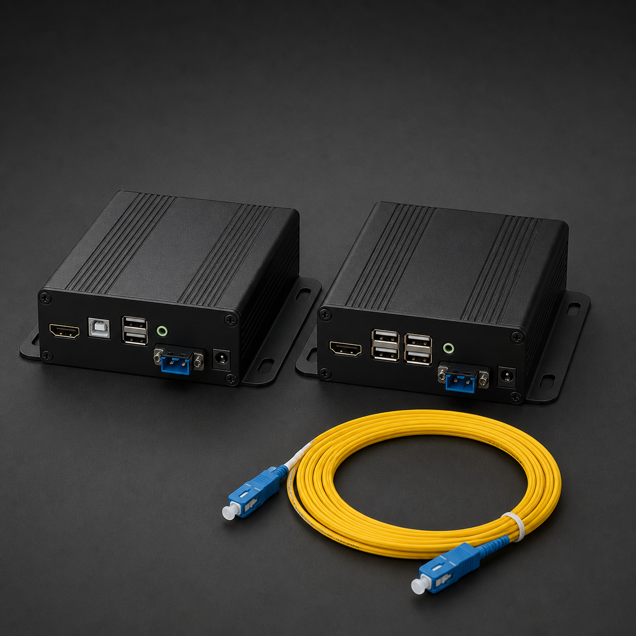 מרחיק HDMI 4K60 KVM על סיב אופטי עד 20 ק״מ 1 מרחיק HDMI 4K60 KVM על סיב אופטי עד 20 ק״מ