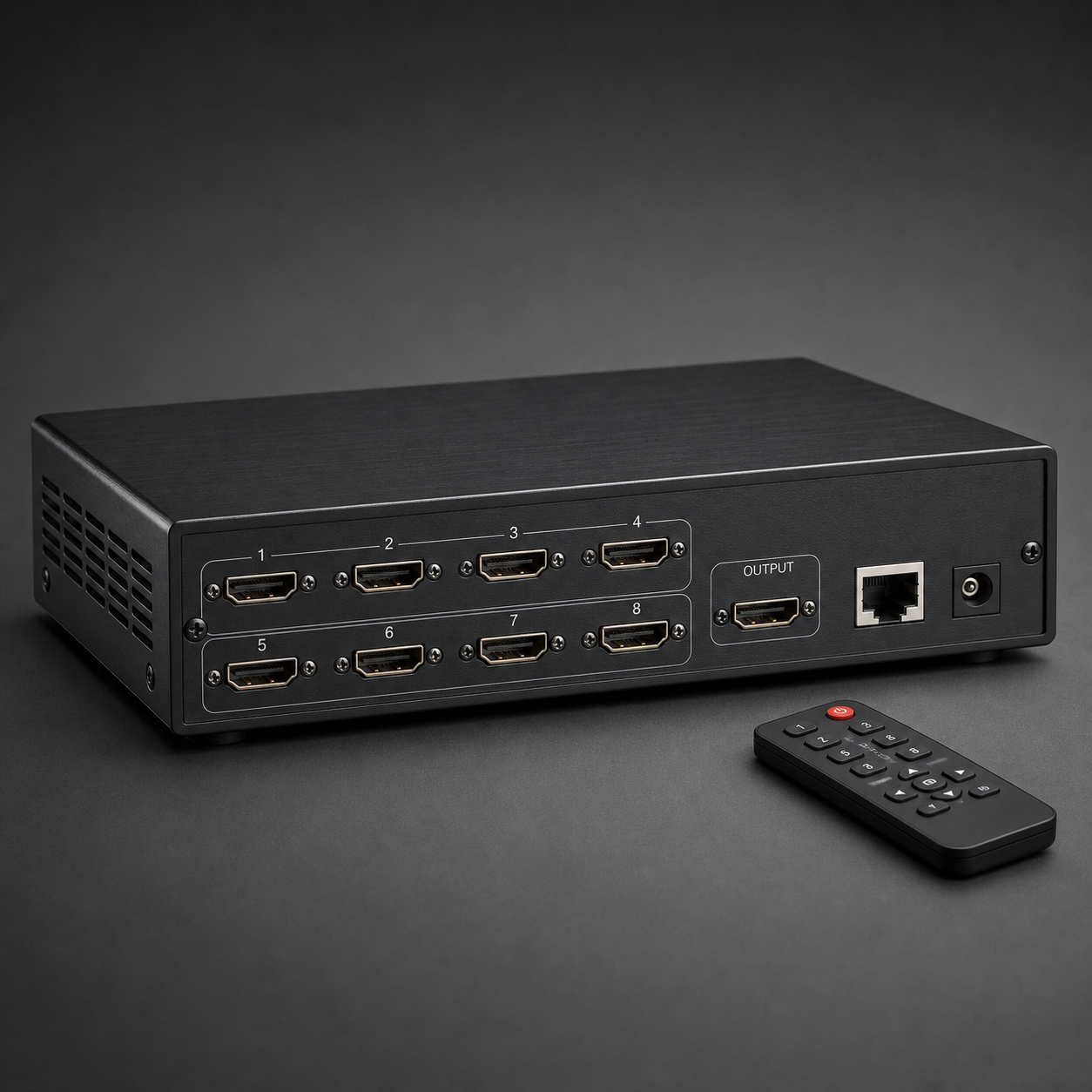 מולטיוויואר HDMI 8×1 עם 13 פריסות ויציאת 4K 1 מולטיוויואר HDMI 8×1 עם 13 פריסות ויציאת 4K
