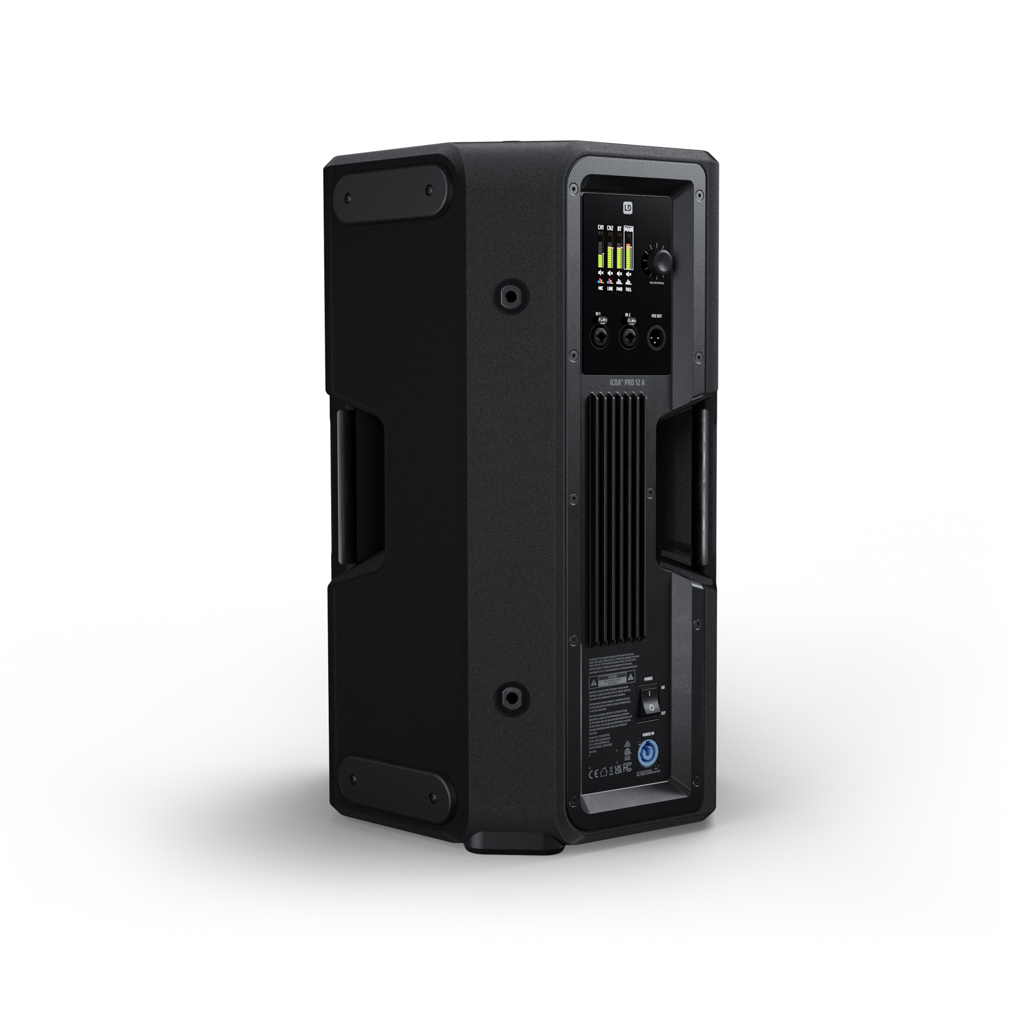 רמקול מוגבר LD Systems ICOA PRO 12 A – 12 אינץ׳ קואקסיאלי עם DSP 4 מבט אחורי מלא של LD Systems ICOA PRO 12 A