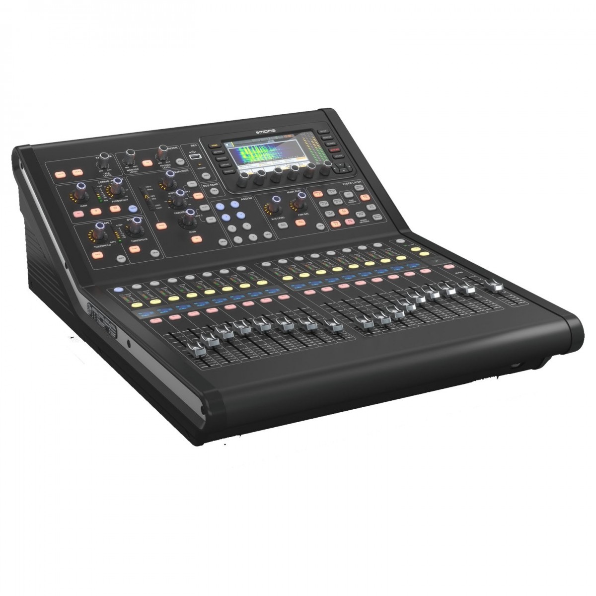מיקסר דיגיטלי Midas M32R Live – 40 ערוצים והקלטת SD 3 קונסולת Midas M32R Live במבט אלכסוני מצד שמאל