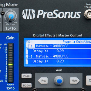 מיקסר דיגיטלי PreSonus StudioLive 16.0.2 USB – 16 כניסות וממשק 18×16