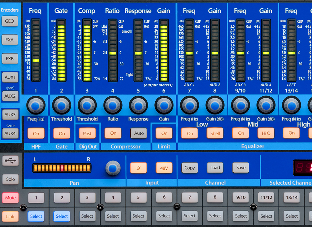 מיקסר דיגיטלי PreSonus StudioLive 16.0.2 USB – 16 כניסות וממשק 18×16 3 בקרי Fat Channel במיקסר PreSonus StudioLive 16.0.2 USB