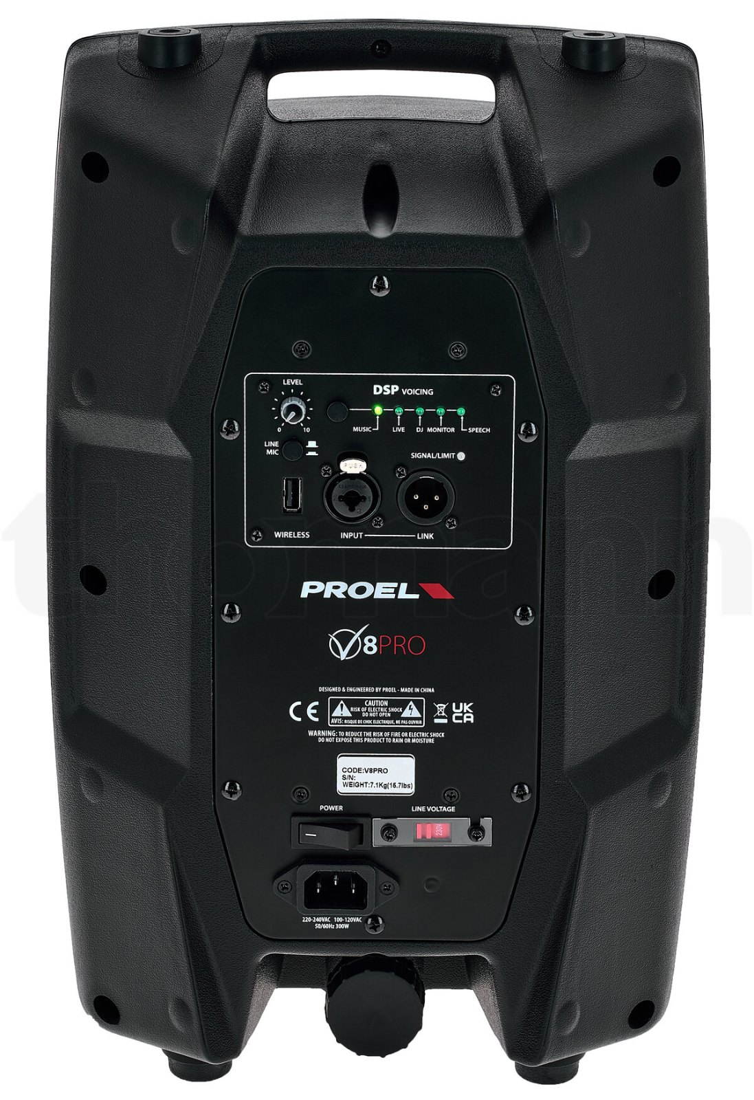 רמקול מוגבר Proel V8PRO – 8 אינץ׳, 600W Peak ו-DSP 4 רמקול מוגבר Proel V8PRO – 8 אינץ׳, 600W Peak ו-DSP – תמונה 4