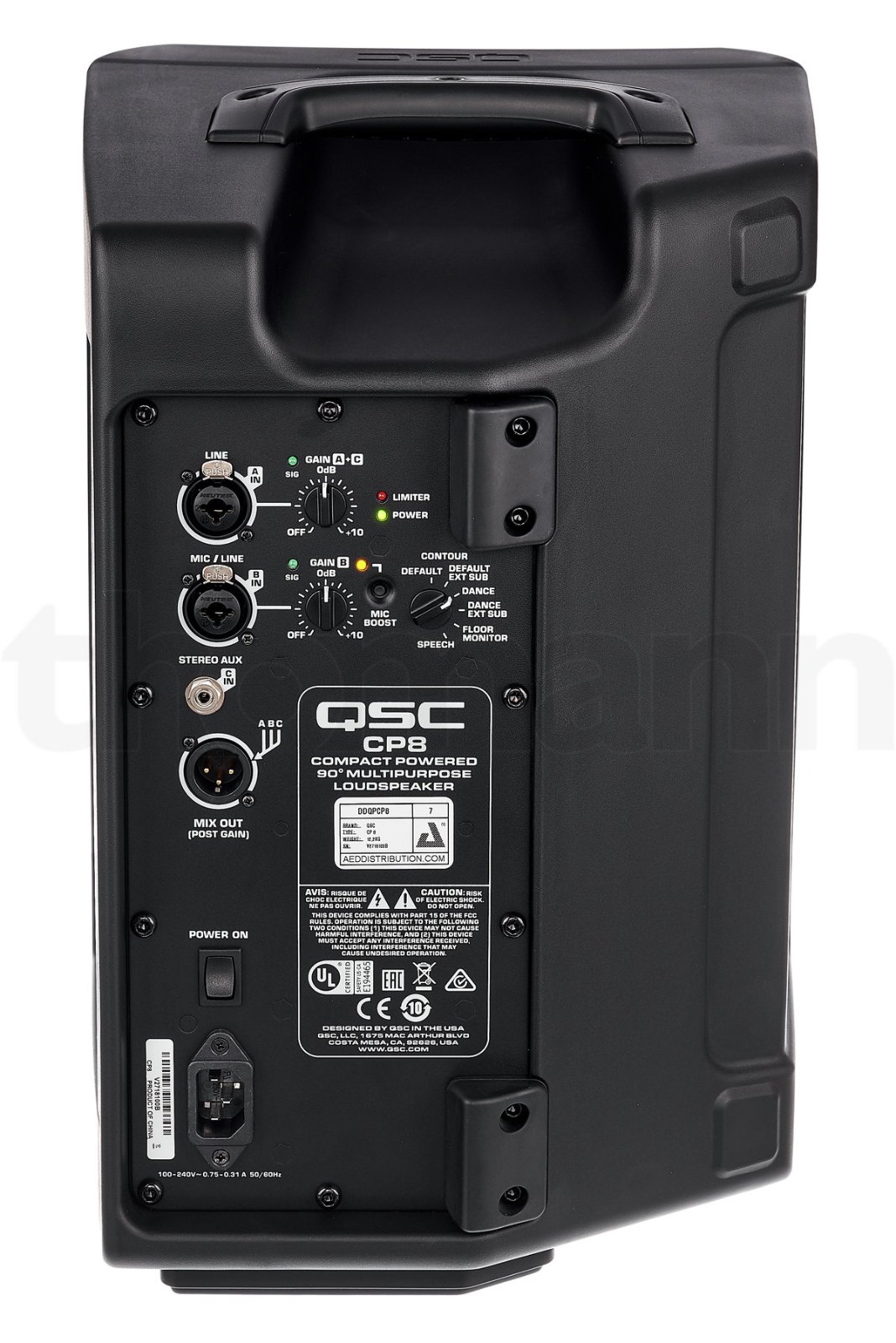 רמקול מוגבר QSC CP8 – 8 אינץ׳, 1000W Peak, 124dB ו-DSP 4 רמקול מוגבר QSC CP8 – 8 אינץ׳, 1000W Peak, 124dB ו-DSP – תמונה 4