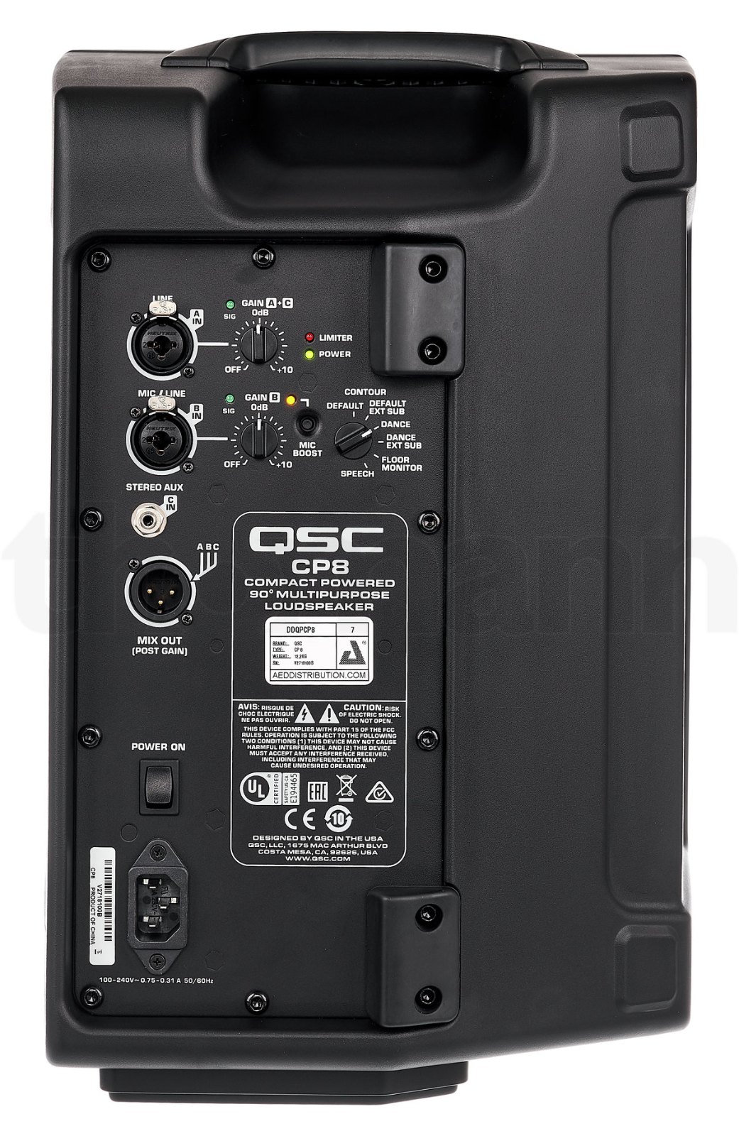 רמקול מוגבר QSC CP8 – 8 אינץ׳, 1000W Peak, 124dB ו-DSP 6 רמקול מוגבר QSC CP8 – 8 אינץ׳, 1000W Peak, 124dB ו-DSP – תמונה 6