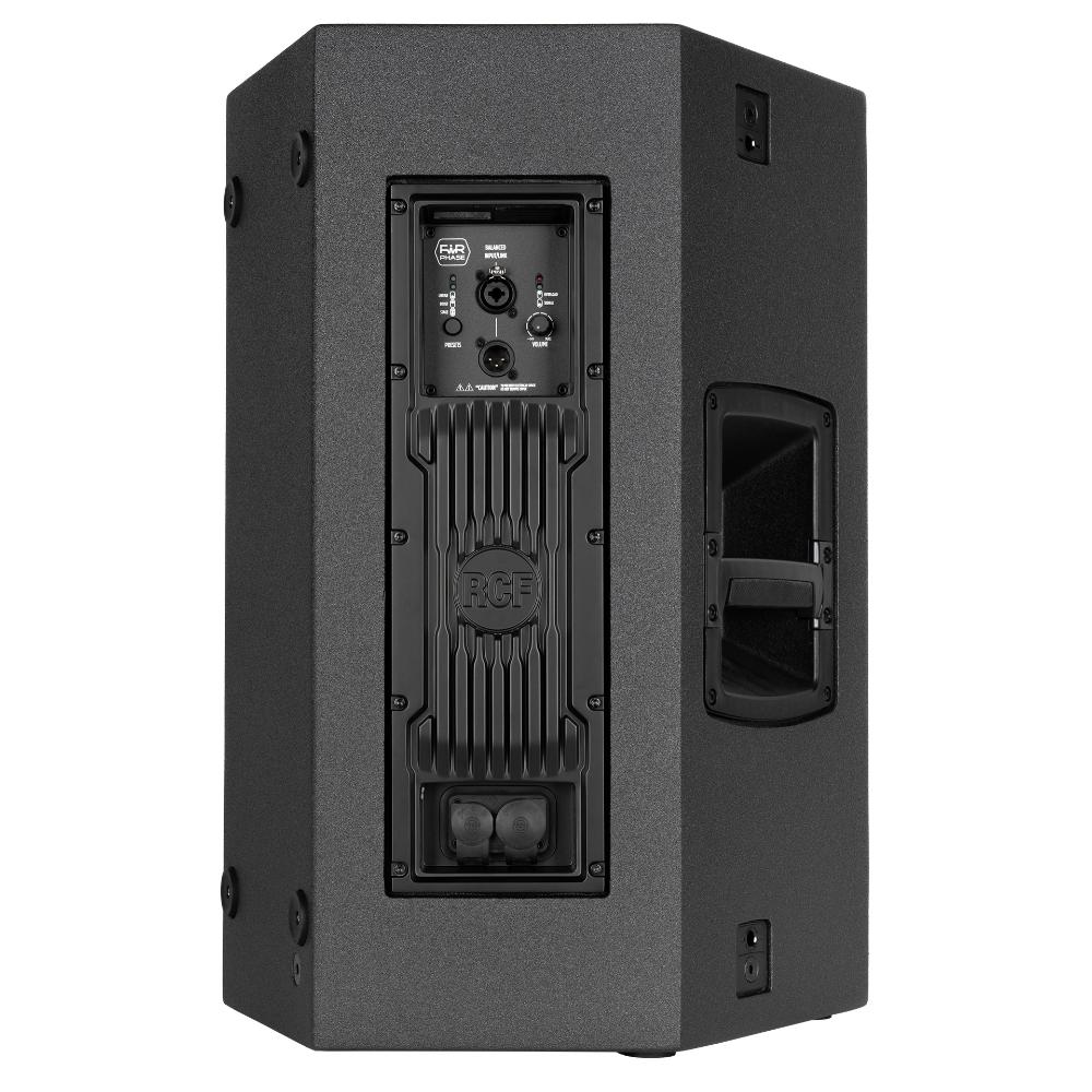 רמקול מוגבר RCF NX 932-A – 12 אינץ׳, 2100W Peak 4 רמקול מוגבר RCF NX 932-A – פאנל אחורי וחיבורים