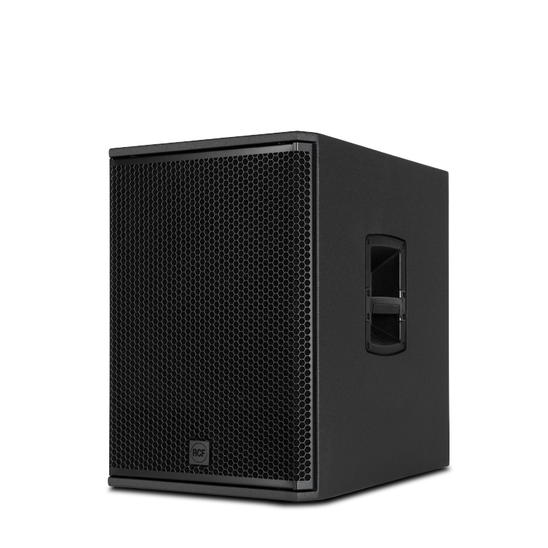 סאב וופר מוגבר RCF SUB 15-AS – 15 אינץ׳, 2200W 1 סאב וופר מוגבר RCF SUB 15-AS במבט שמאלי קדמי